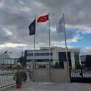 Krom Bayrak Direği Krom Bayrak Direği