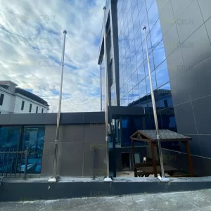 Krom Bayrak Direği Krom Bayrak Direği